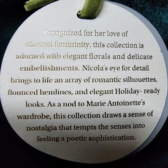 Antonio Melani Nicola Bathie Green Velvet  Dress Round Neck Short 8 - Picture 7 of 8